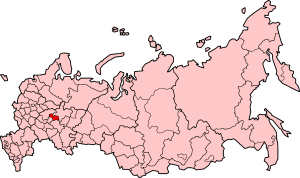 Mari El on the Russia map